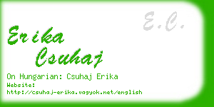 erika csuhaj business card